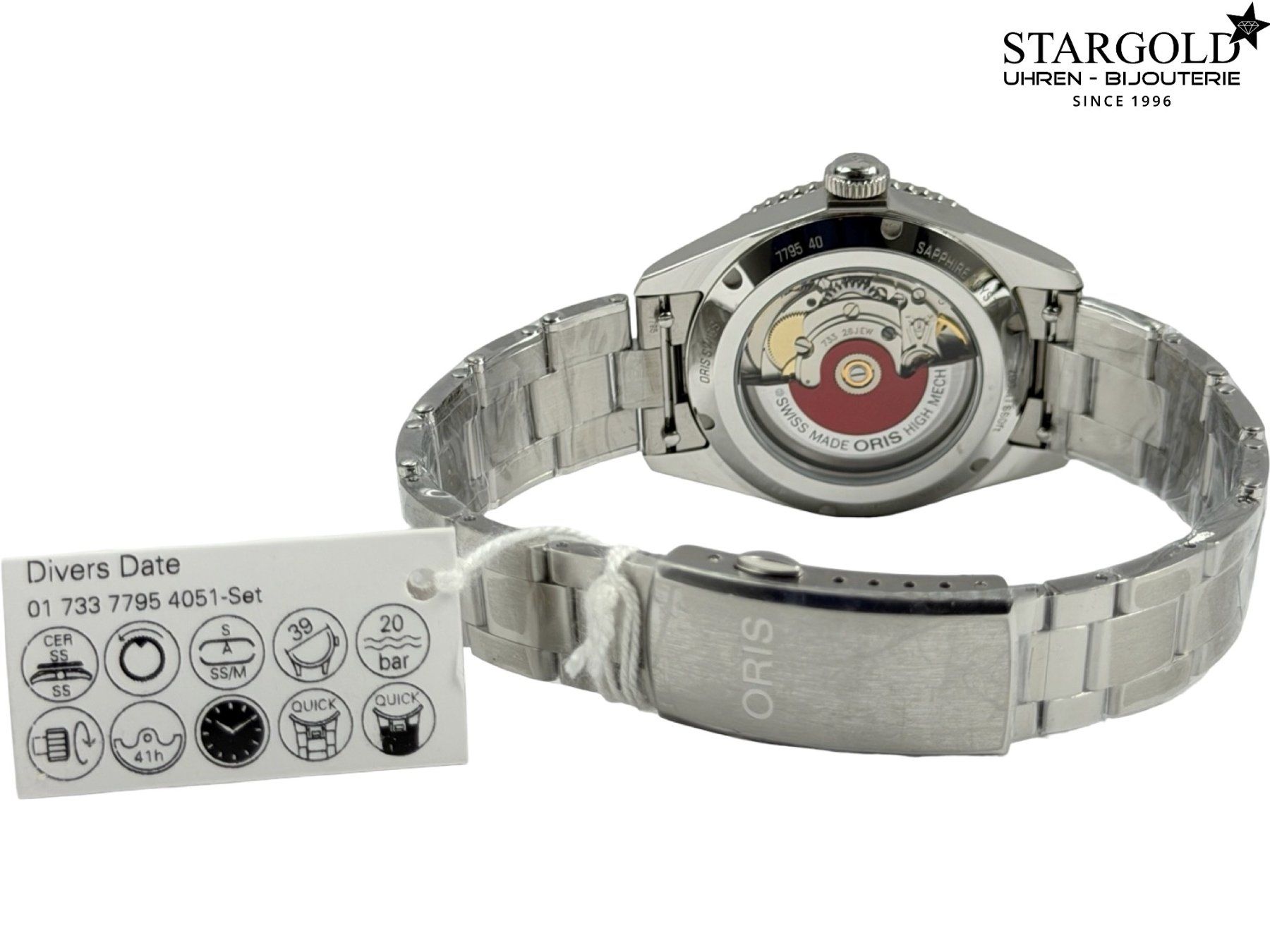 Oris Uhren: Oris Divers Date 39 - 01 733 7795 4051 – Gebraucht aus Zürich von Stargold-Uhren 7