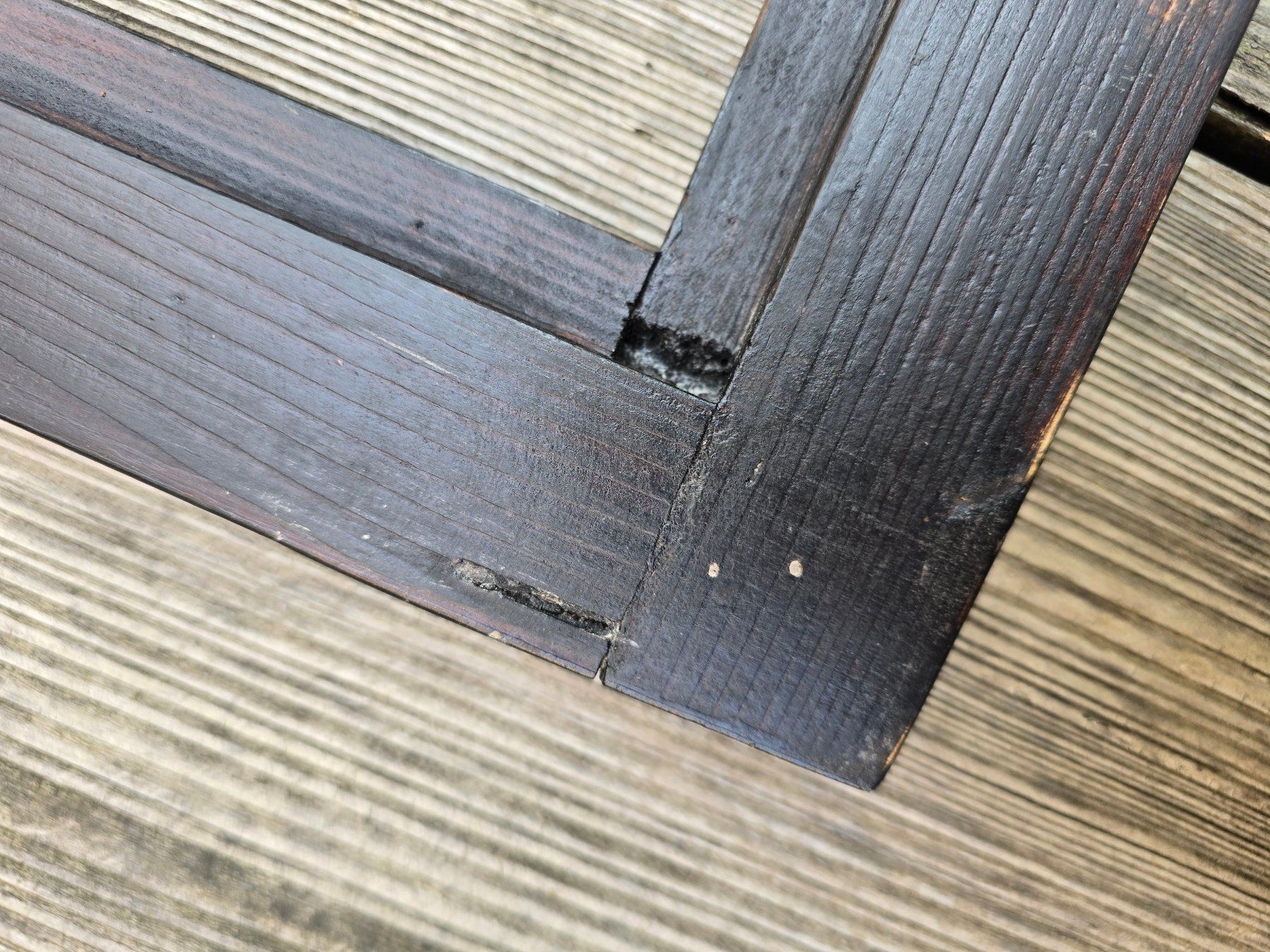 Bilderrahmen: Holz: Bilderrahmen mit Relief, braun-MUSTERSTÜCK – Neu (gemäss Beschreibung) aus Romanshorn von Rachacha 7