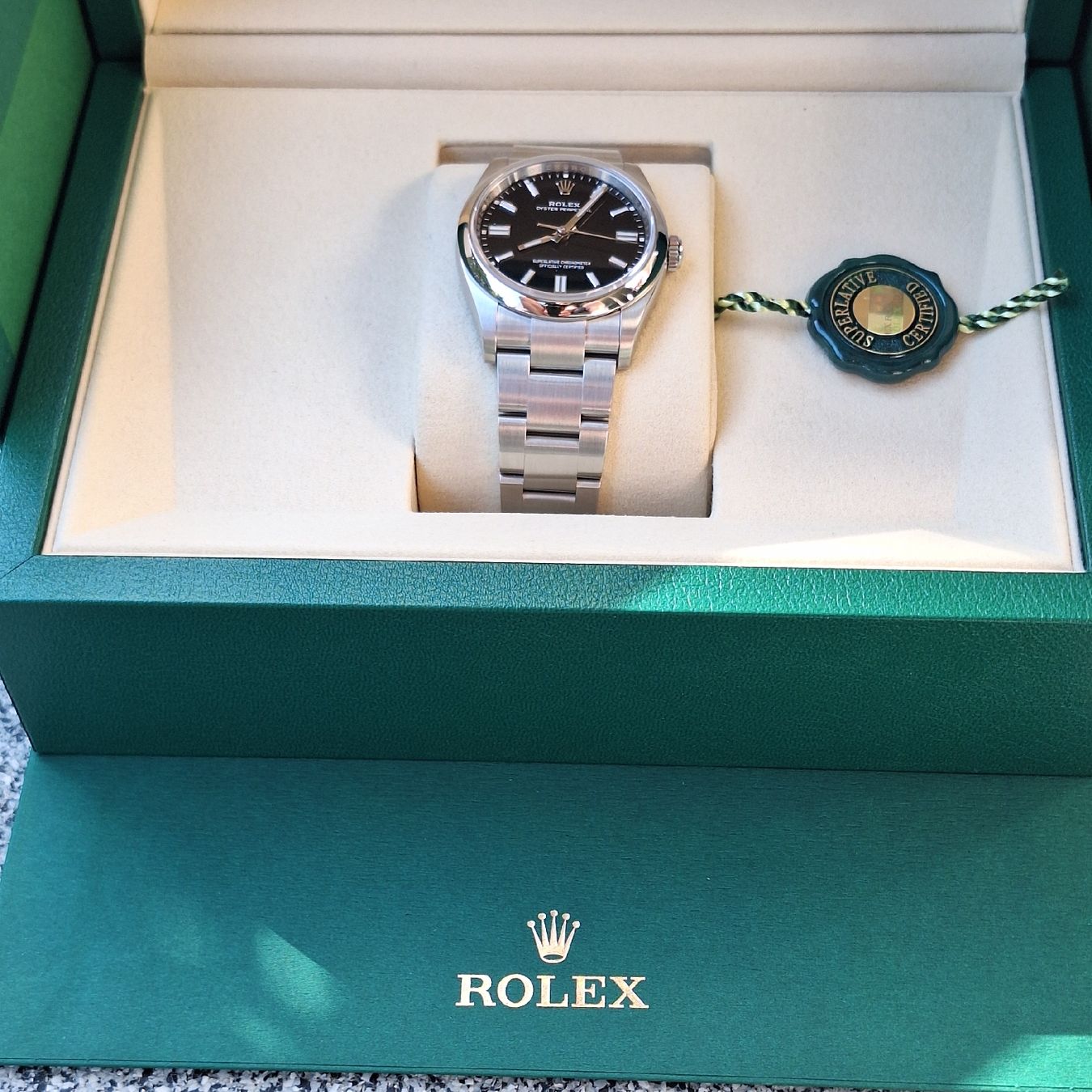 Rolex Orologi: Rolex Oyster Perpetual 36mm Black – Nuovo e nell'imballaggio originale da Burgdorf venduto da Max681 5