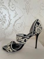 Original Manolo Blahnik Sandaletten Gr. 39 – Schwarz/Weiss S
