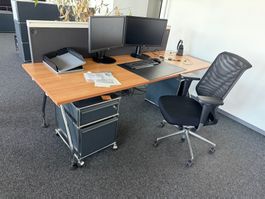 Vitra Konferenztisch / Bürotisch, Top Zustand, Holz 49