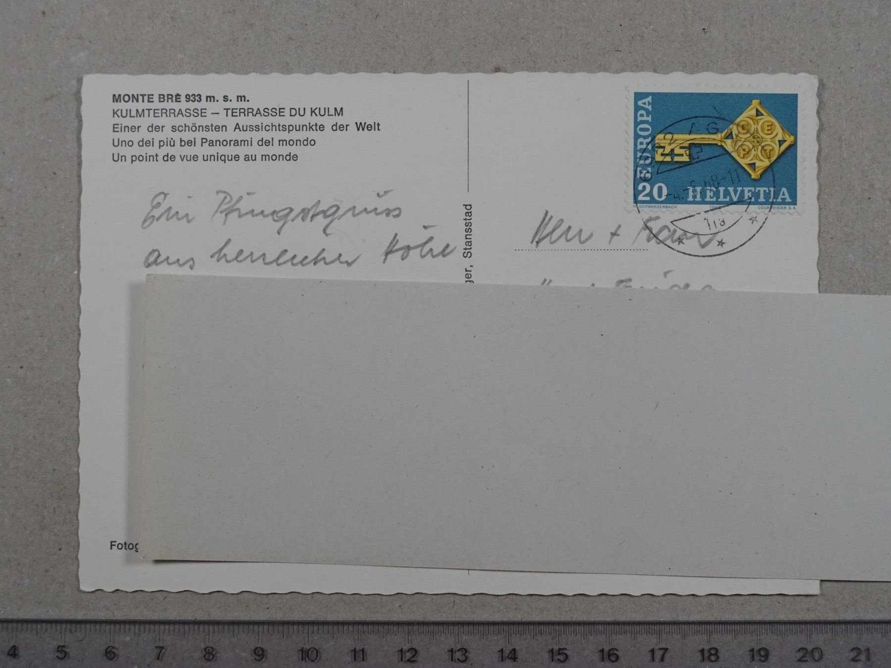 Cartes postales: Monte Bre, Kulmerterrasse, 1968 – D'occasion à Lenzburg par fh1 1