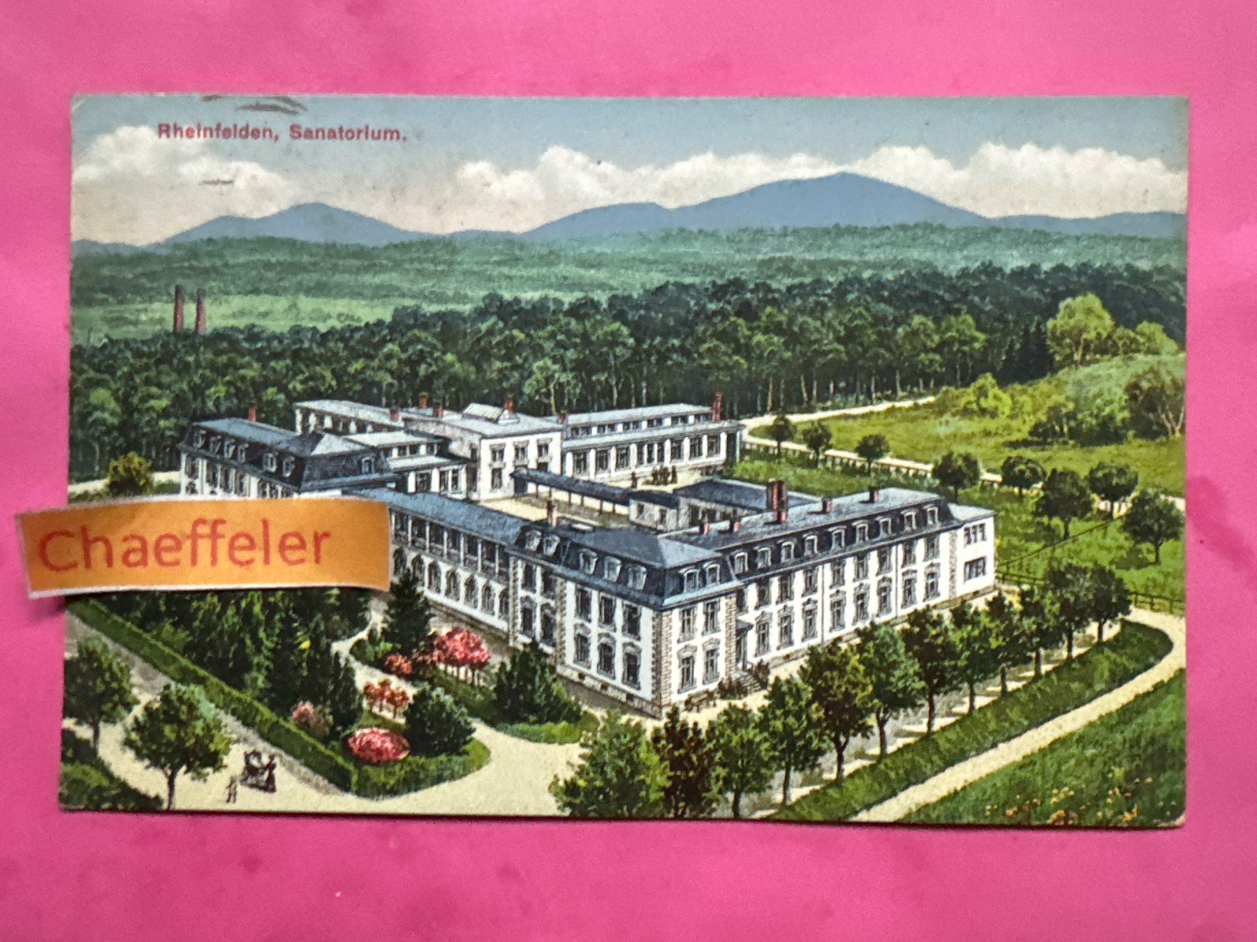Cartoline postali: 1929 Rheinfelden, Sanatorium – Usato da Zürich venduto da Chaeffeler