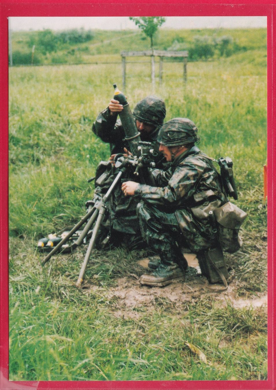 Cartoline postali: WERFERMANNSCHAFT MIT 8.1cm MINENWERFER, FEUERUNTERSTÜTZUNG – Usato da Oberrieden venduto da Gebirgsstelze