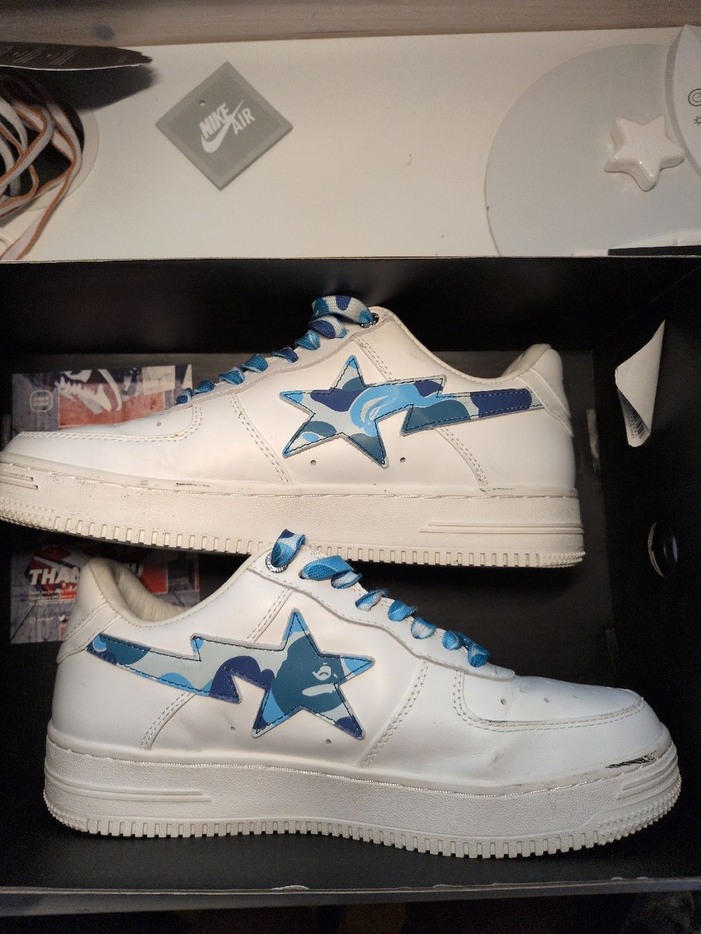 Bape Scarpe da uomo: Baskets BAPE STA blanches et bleues, taille 41 - Neuves – Usato da Rolle venduto da alibaba17 3
