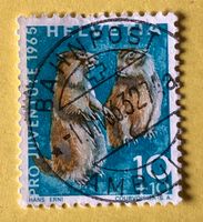 Nr.J 211 GESTEMPELT Alpenmurmeltier 1965 Bahnpost