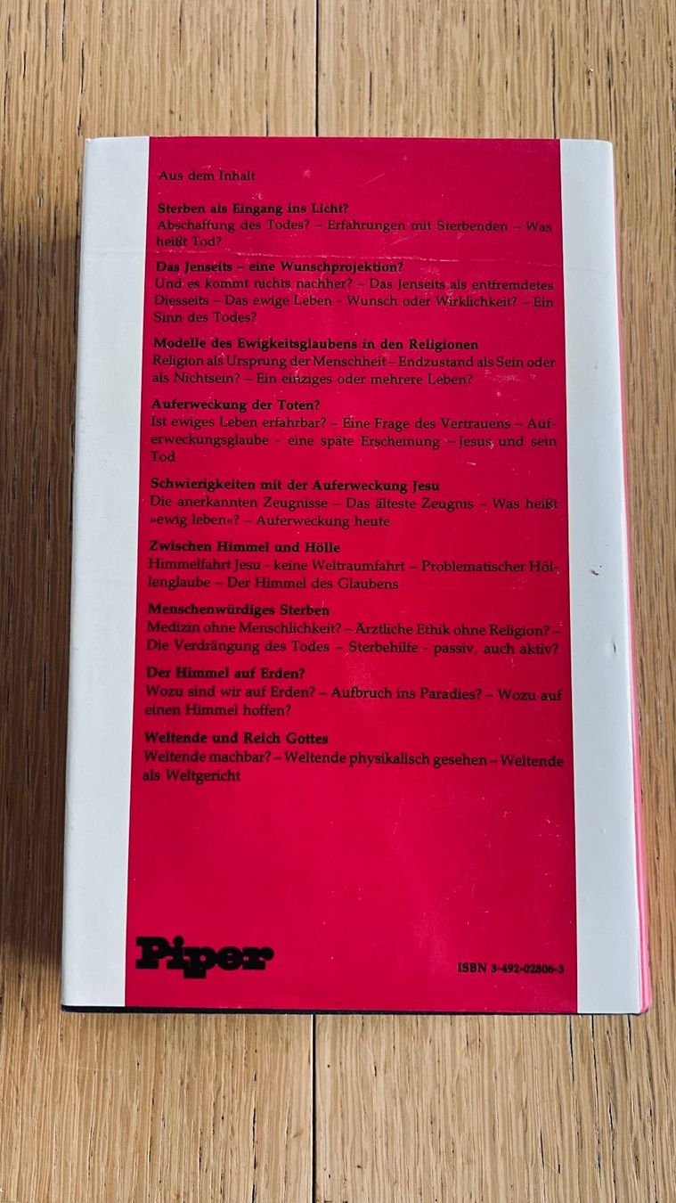 Libri: Hans Küng - Ewiges Leben? - 1982 – Usato da Schübelbach venduto da Dolly990_2 1