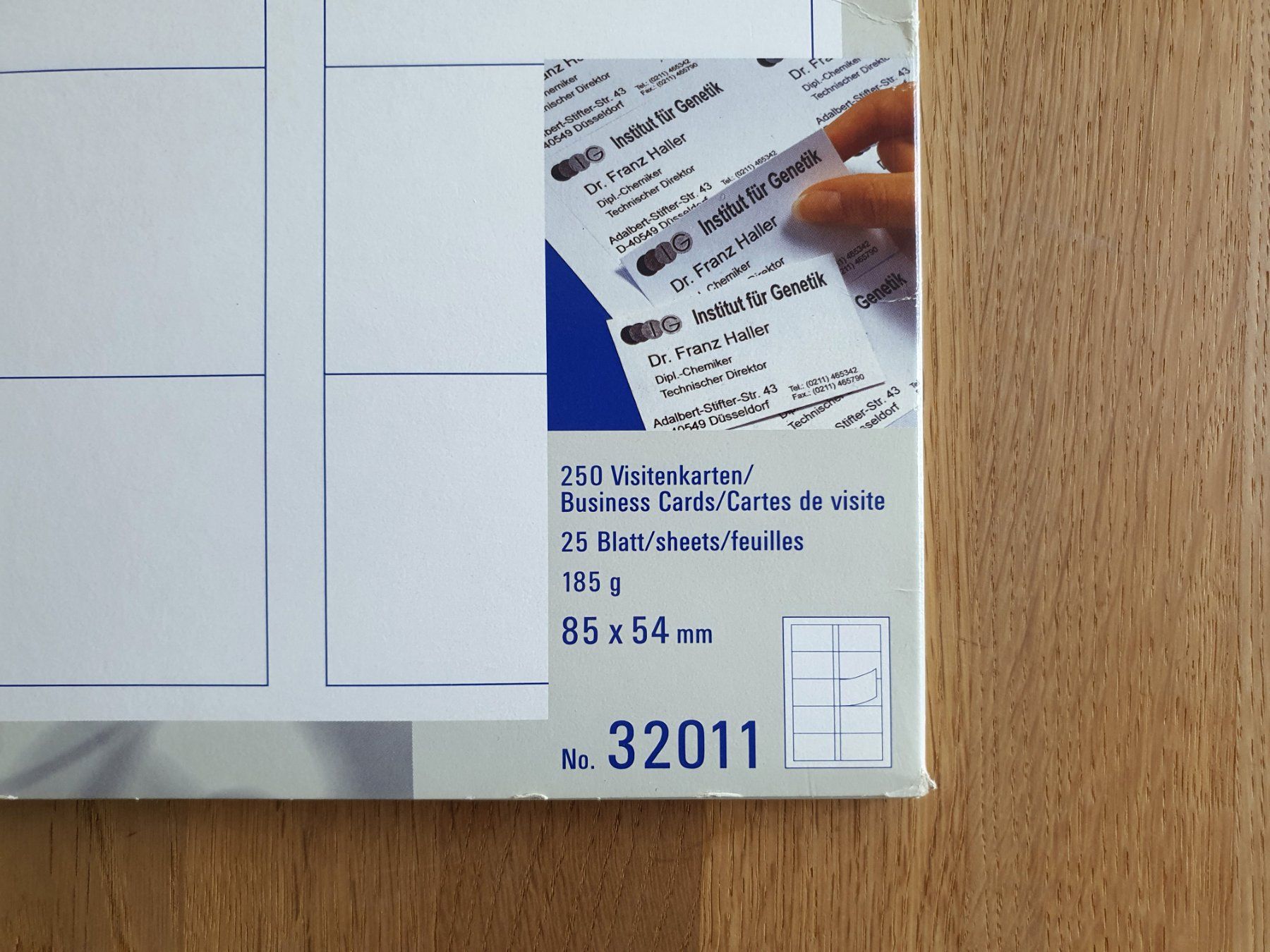 Avery Zweckform Carta: Zweckform Visitenkarten Papierbögen mit glatten Kanten – Nuovo (secondo la descrizione) da Winterthur venduto da Nooitgedagt 2