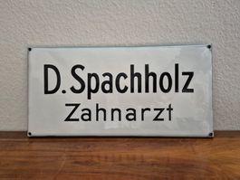 Vintage Emailschild Zahnarzt Praxis Emaille Schild Fabrik