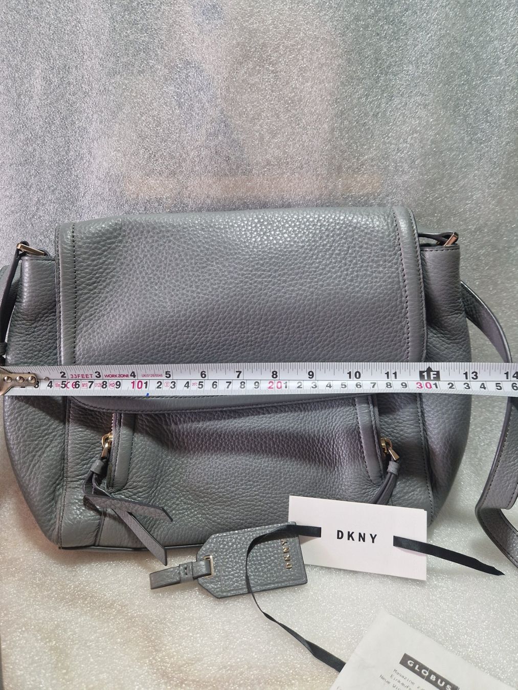 DKNY Taschen für Damen: Umhängetasche DKNY Leder grau – Gebraucht aus Winterthur von Sadega 3