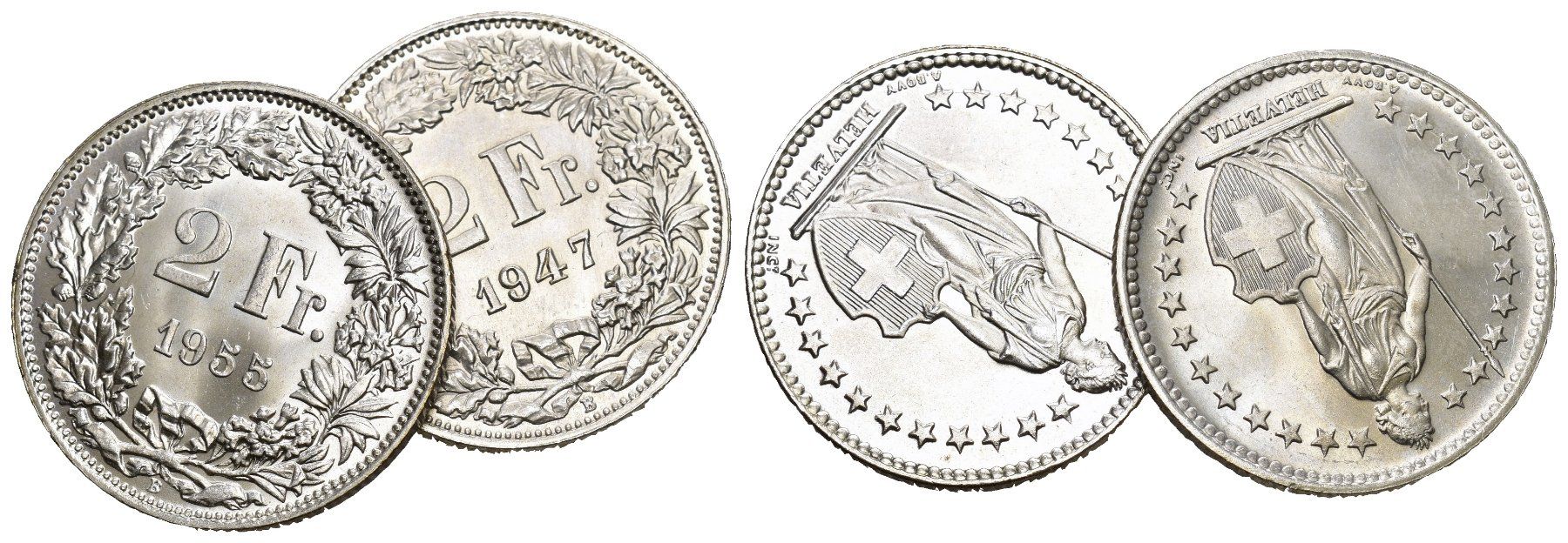 Tutti le monete: Schweiz 1947+1955 – Usato da Bern venduto da numismatictops