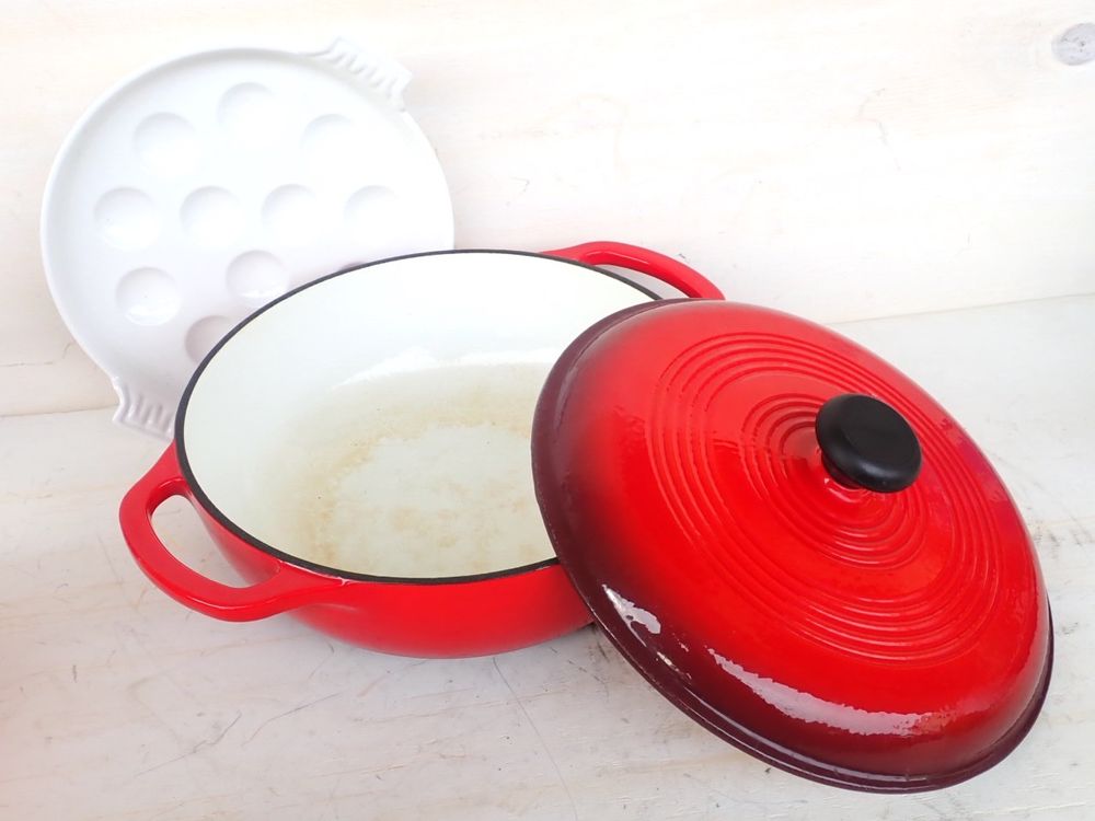 Plat à Escargots Vintage Le Creuset – 12 Alvéoles, Fonte émaillée