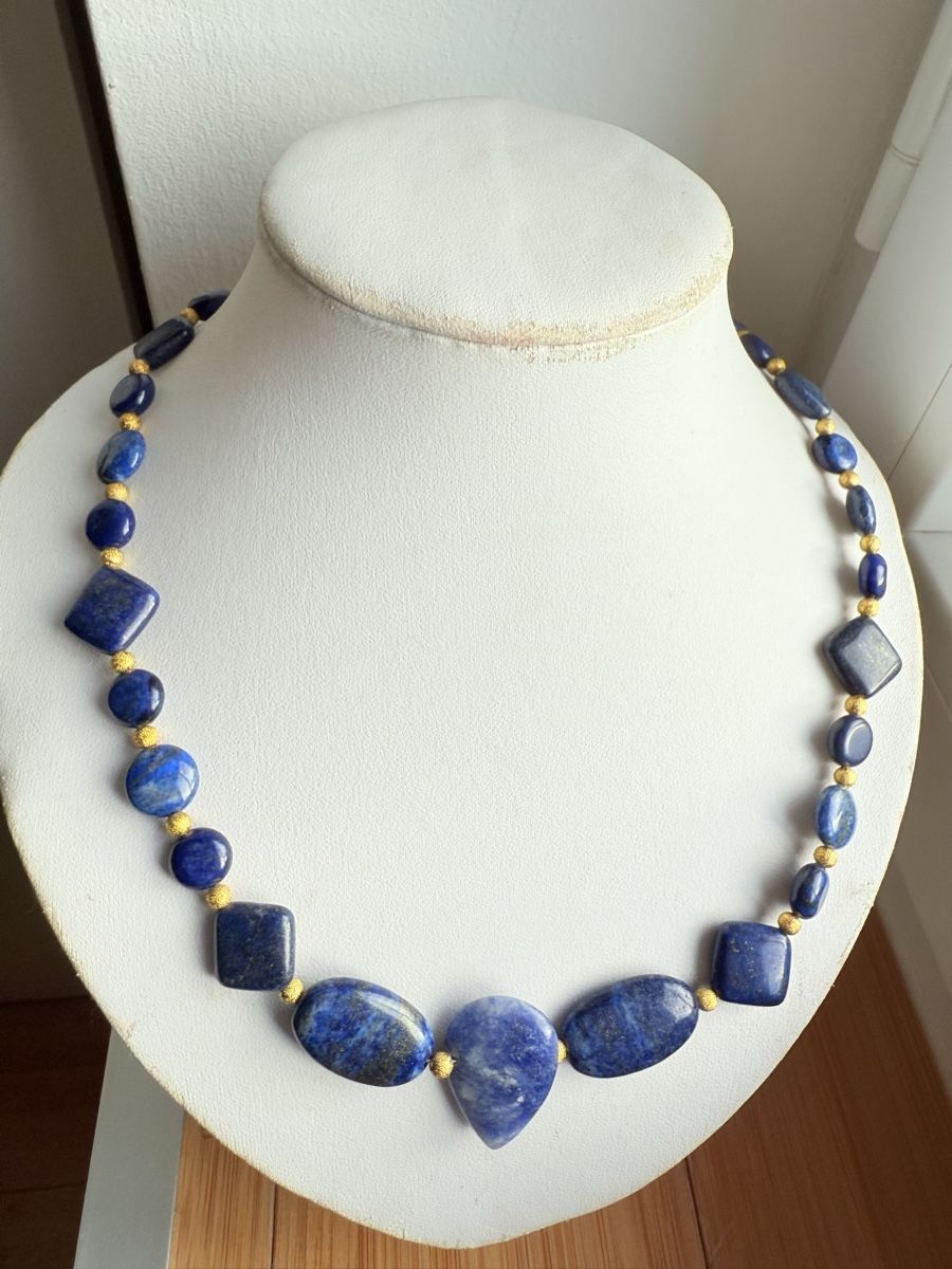 Colliers: Lapislazuli, Sodalit Kette Unikat NEU – Neuf avec emballage d'origine à Basel par Chili007 2