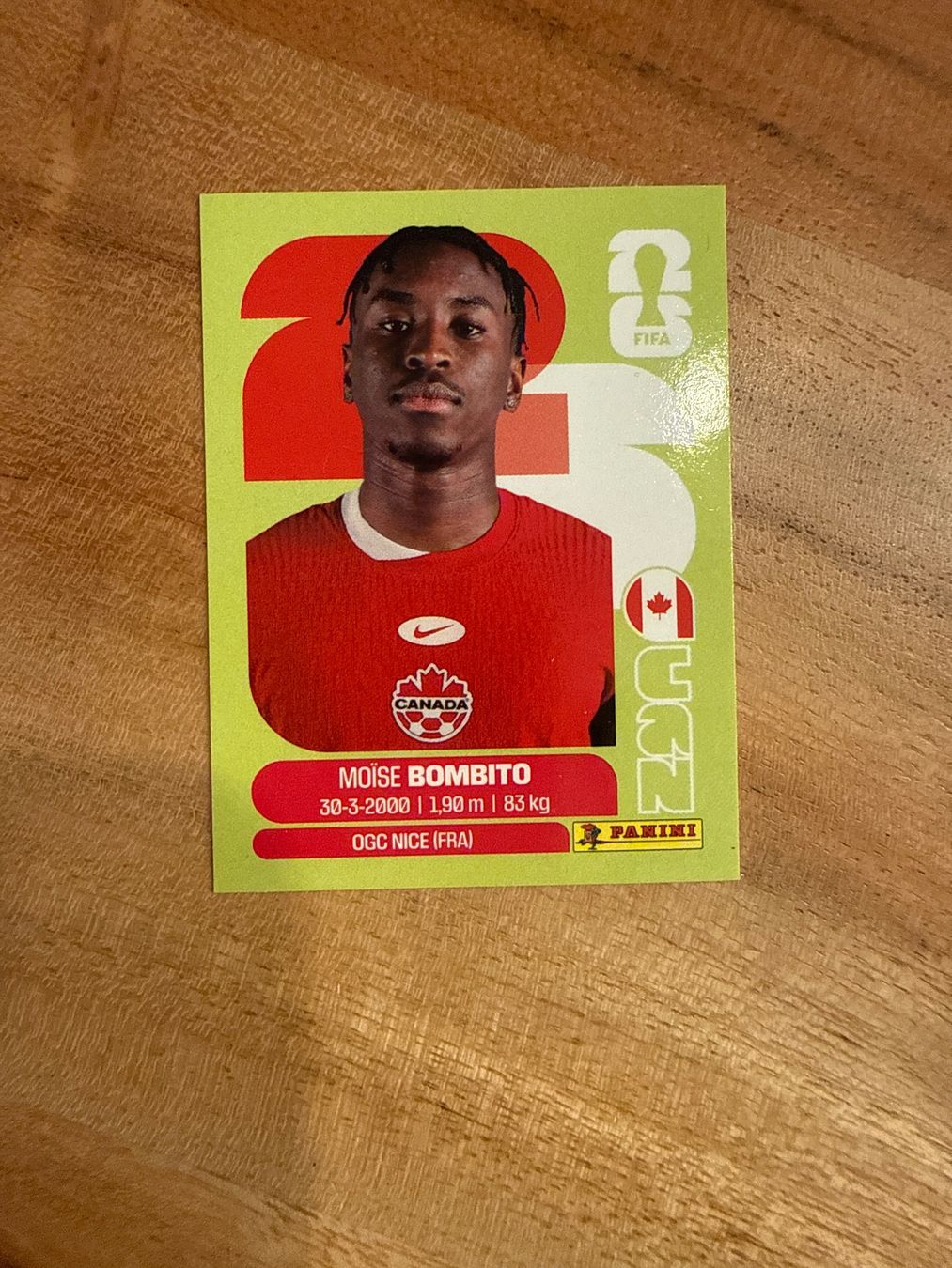 Panini Sammelbilder & Trading cards: WM 2026 Panini Sticker Moise Bombito CAN 8 – Gebraucht aus Winterthur von ylaura