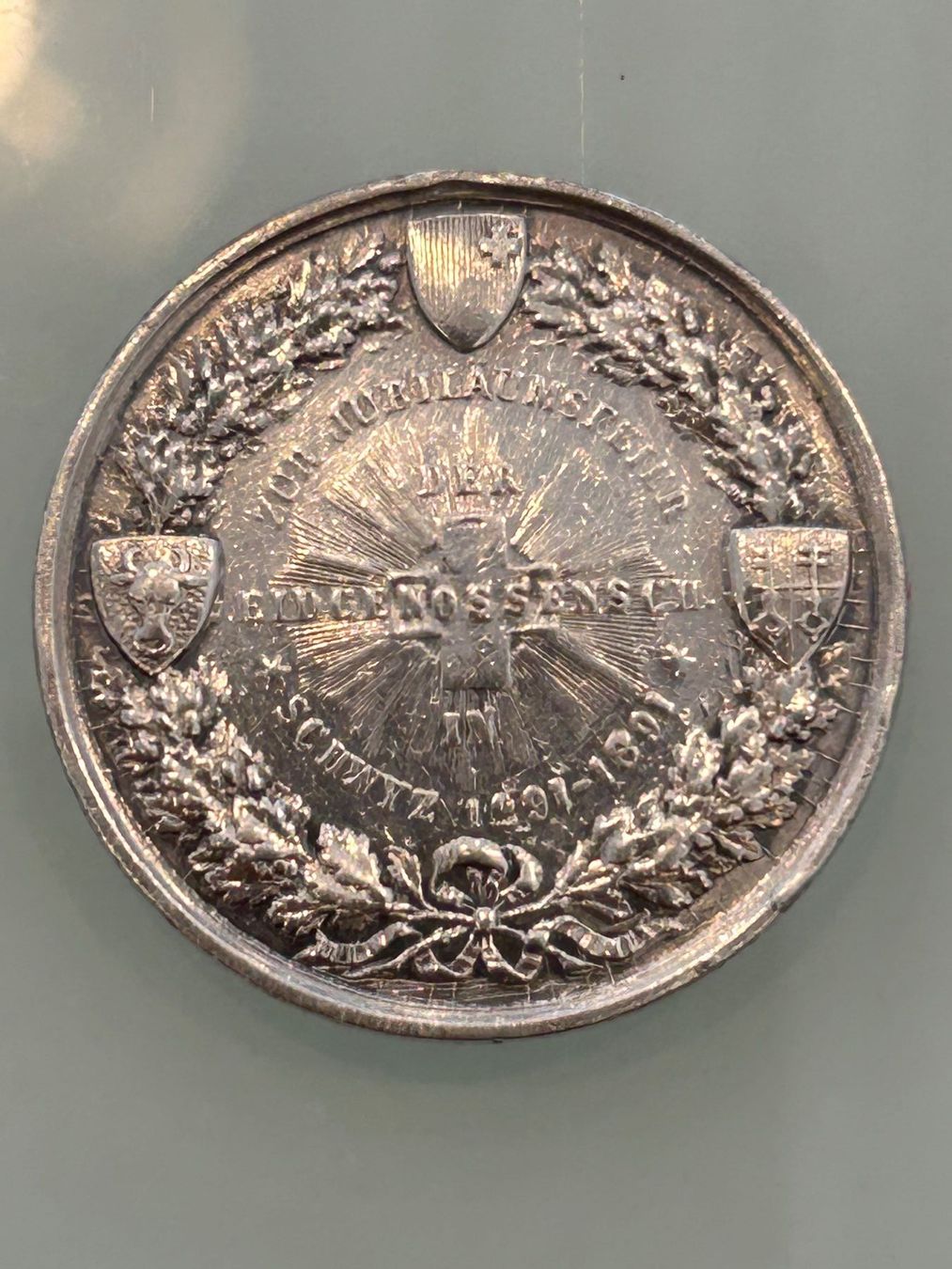 Medaillen: ALTE SILBER MEDAILLE 1891 – Gebraucht aus herisau von hb_gold 1