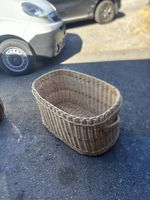 Panier en osier ovale avec anses naturel bon état
