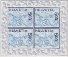 Stickereiblock NABA 1999 St.Gallen. postfrisch.