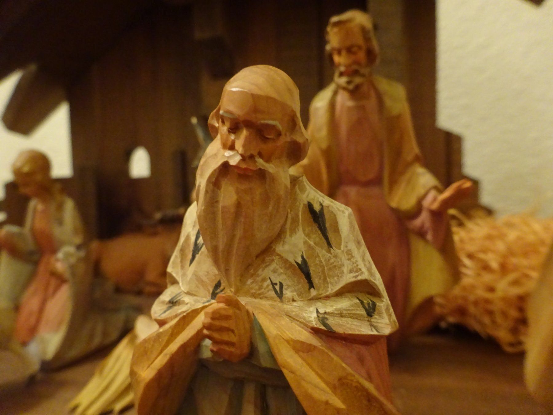 Statuette: Hochwertige antike Krippe / Holz, geschnitzt – Usato da Esslingen venduto da eintagammeer 5
