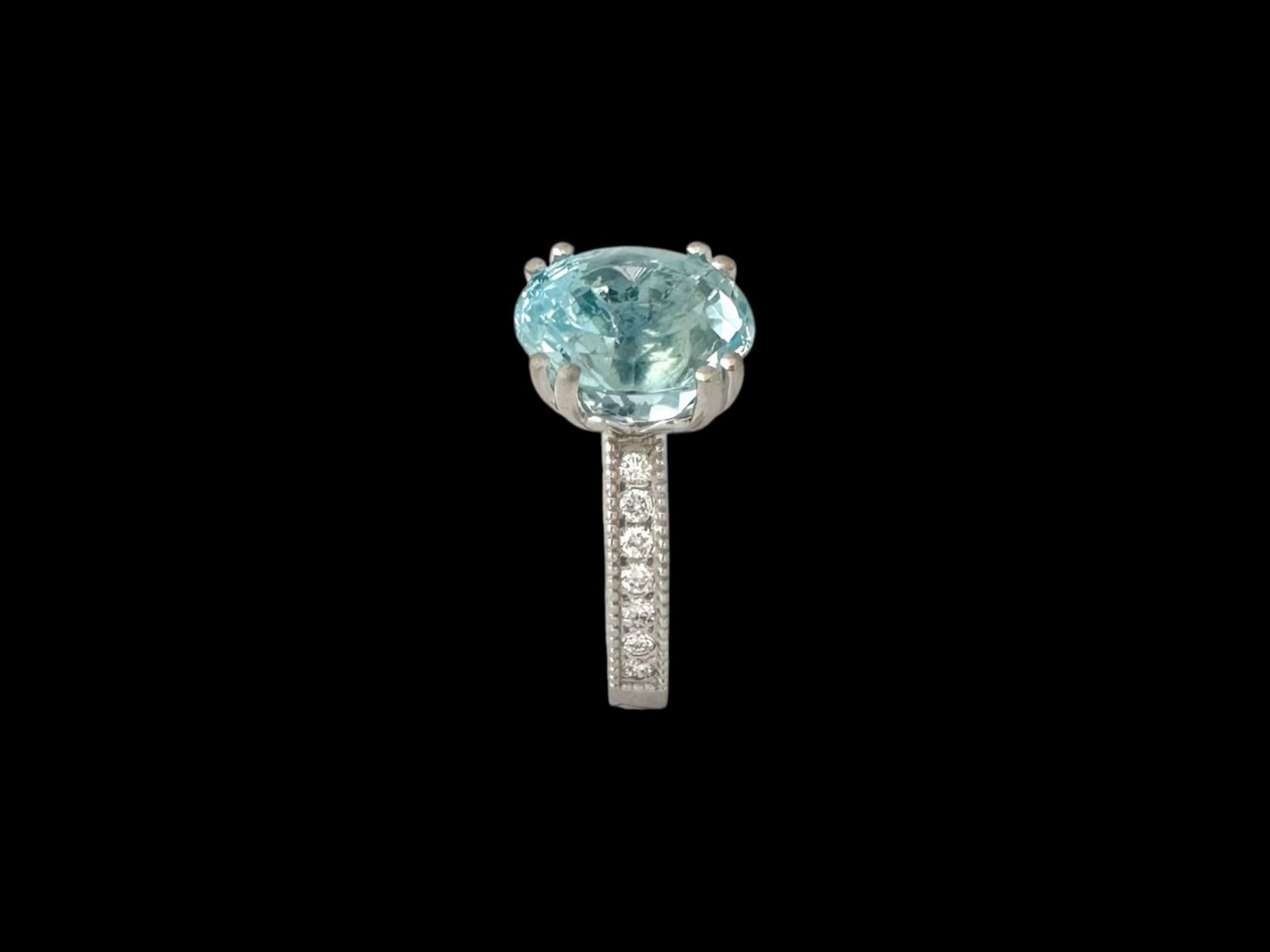 Anelli: Vintage Aquamarin - Diamant - Ring, ca 5.0 ct – Usato da Zuzwil SG venduto da artimmo 2