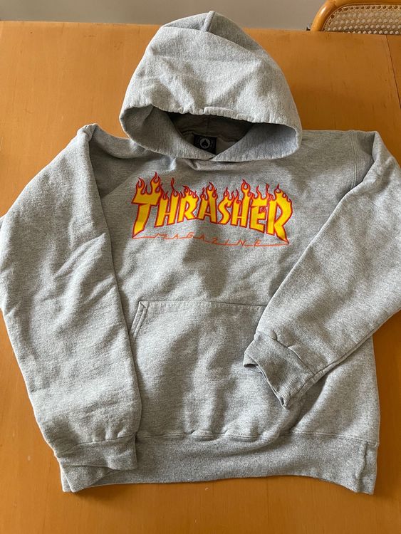 Thrasher grau hoodie hot sale