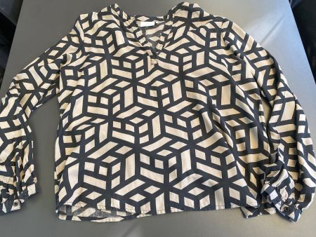 KAFFE BLUSE/HEMD GR.L/42 schwarz/mocca