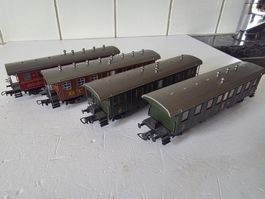 4 Stück Plattformwagen SBB und BT für Bastler