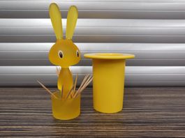 Alessi Zahnstocher Halter Hase im Zylinder