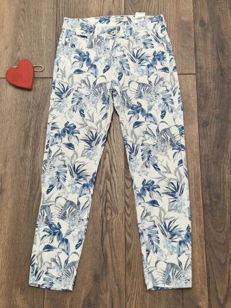 Angels Jeans blau weiss gemustert Gr 34 top Zustand