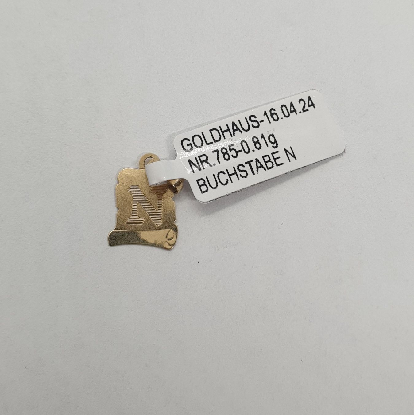 Ciondoli: Echt 14K Gold - Anhänger Buchstabe N – Usato da Luzern venduto da Luzern-Goldhaus 1
