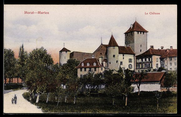 Cartoline postali: AK Morat-Murten, Le Château – Usato da Berlin venduto da bartko-reher