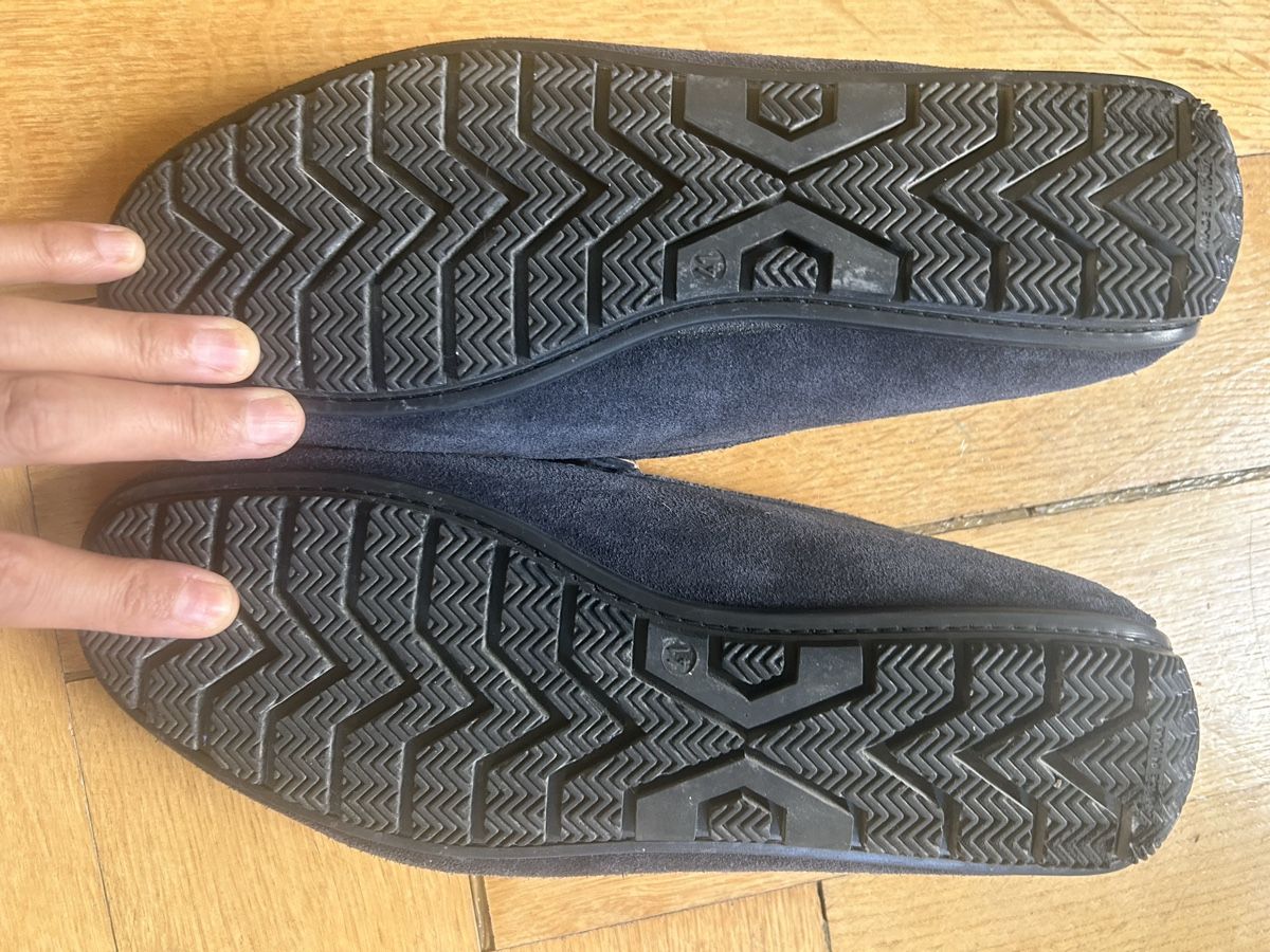 Scarpe da uomo: Loafers dunkelblau Wildleder, Grösse 41 – Nuovo (secondo la descrizione) da Bern venduto da FreitagsSachen22 3