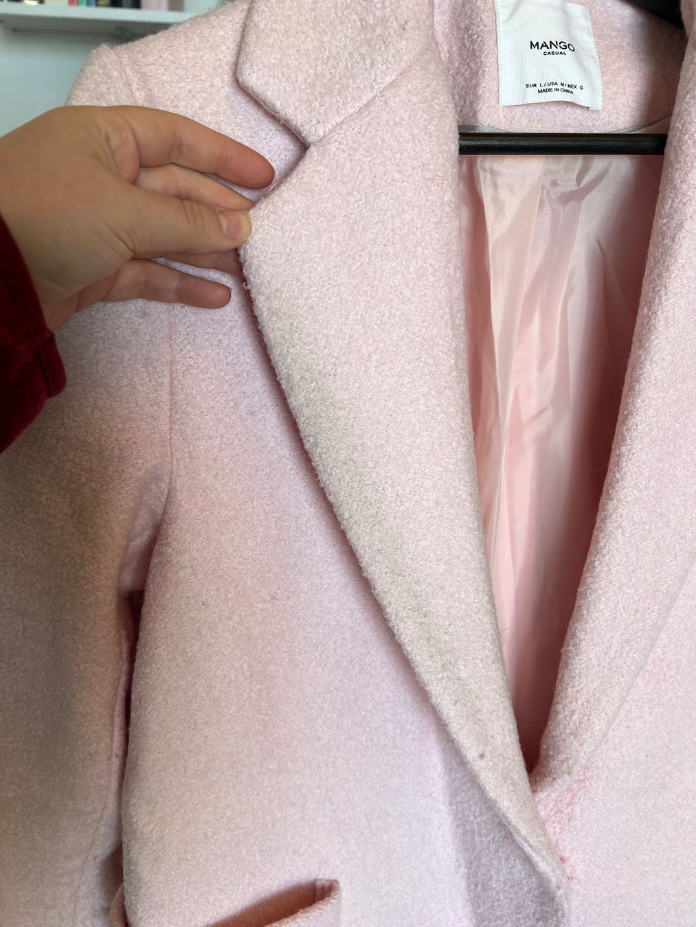 Mango Cappotti: Manteau rose pastel Mango L – Usato da Neuchâtel venduto da Thesebootsaremadeforwalking 3