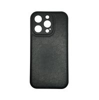 Schwarze Lederoptik iPhone Hülle, gratis Versand