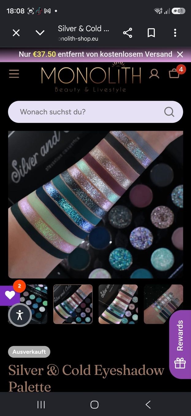 Maquillage: Lidschatten Palette Silver & Cold dieverune Cosmetics  – D'occasion à Uster par mikedizzy84 3