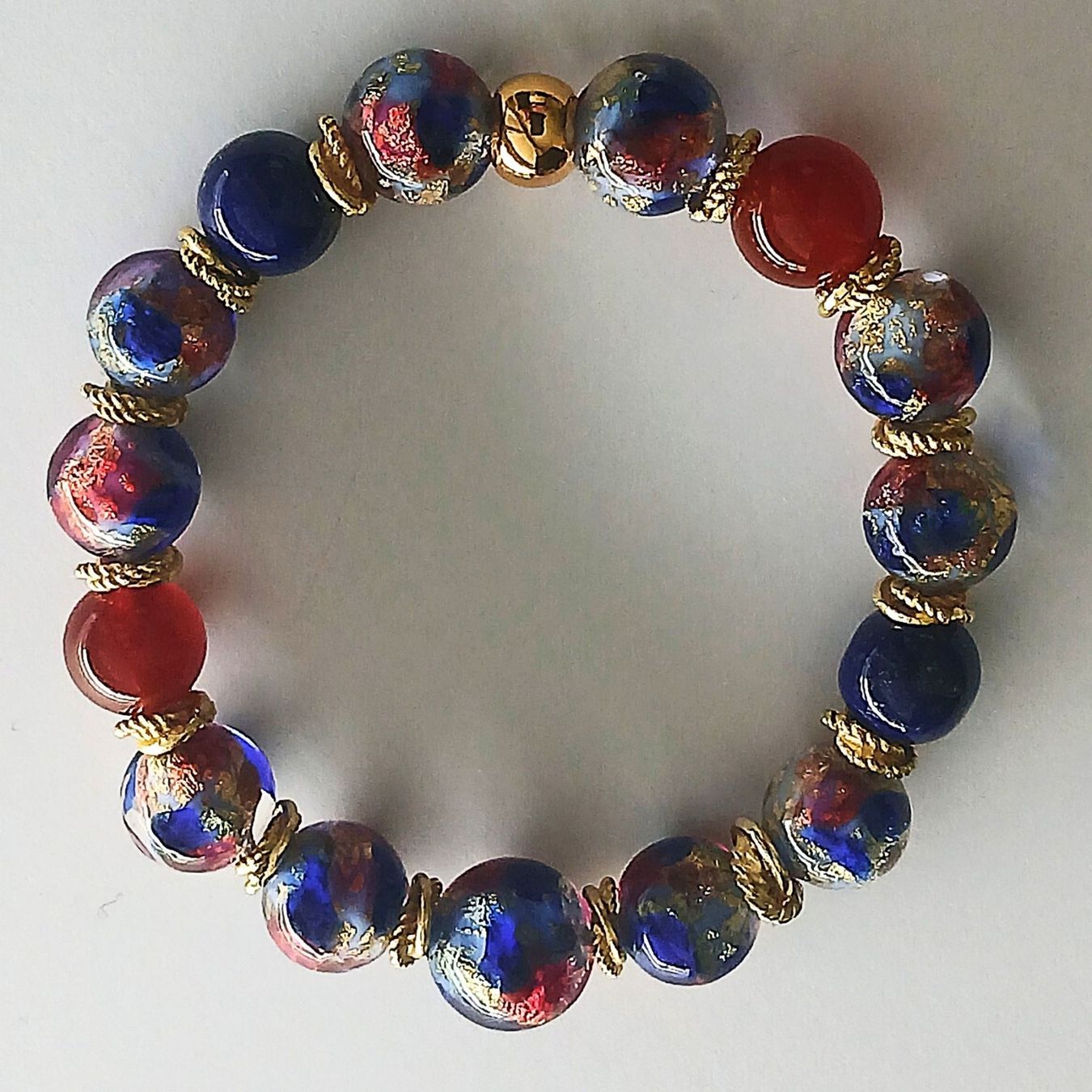 Bracciali & Braccialetti: Armband elastisch bracelet élastique Lapislazuli Unikat – Nuovo e nell'imballaggio originale da Lütisburg venduto da Emarra 1