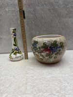 Handbemalte Keramik: Blumenvase & Topf - St. Albans Pottery
