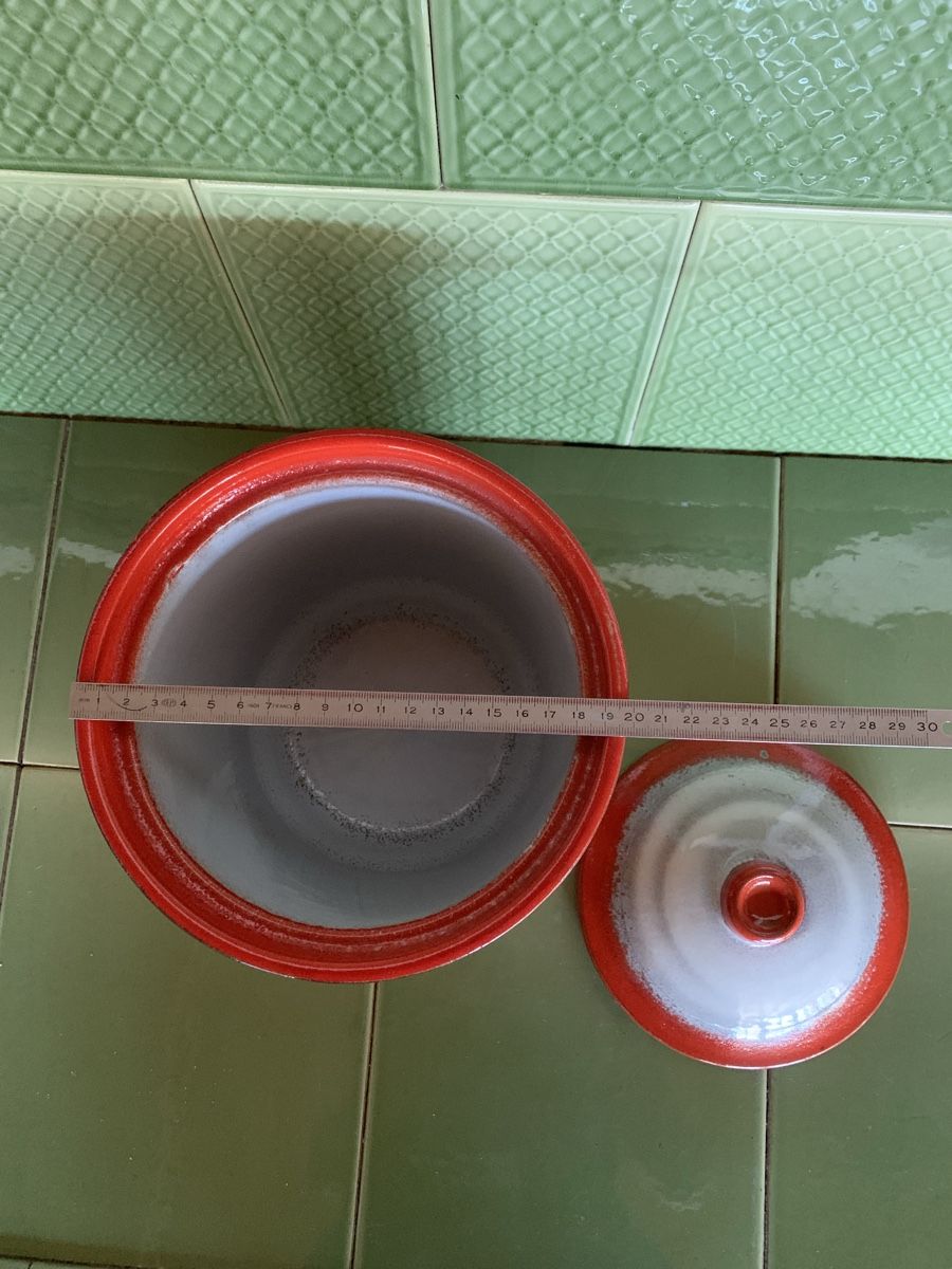 Pentole: Vintage Keramik-Topf mit Deckel – Usato da Egg b. Zürich venduto da ohtannenbaum 2