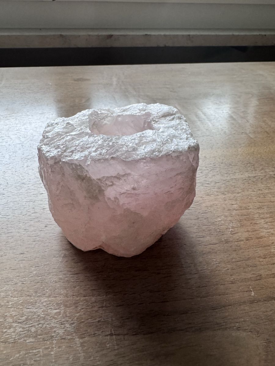 Portacandele: Teelicht aus Rosenquarz(?) – Usato da Zürich venduto da 2013tg