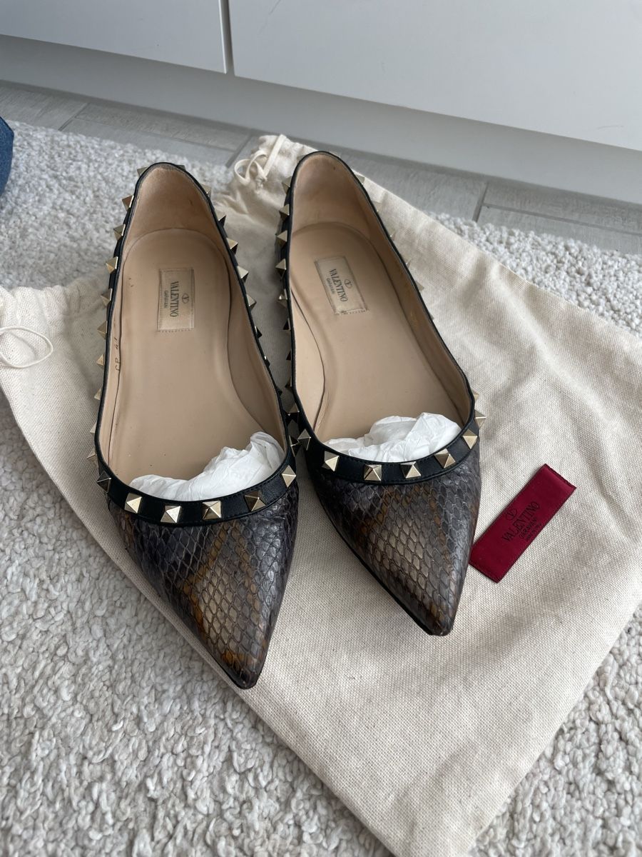 Valentino Scarpe da donna: Valentino Rockstud Ballerinas Python leder Gr. 39.5 Top! – Usato da Port venduto da Flaconoir 2