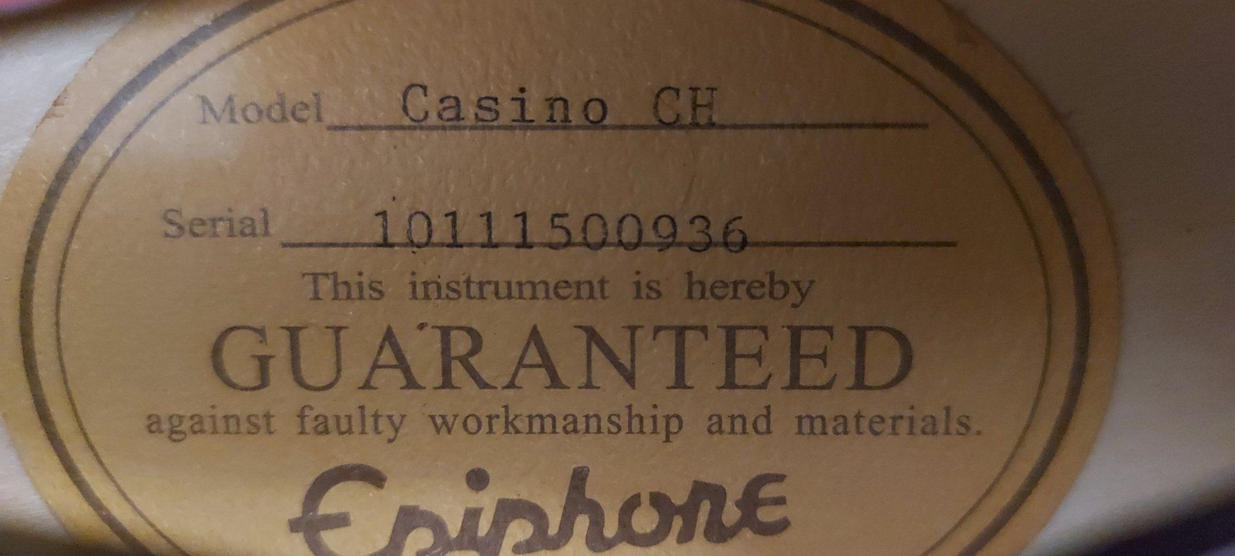 Epiphone Strumenti musicali: Epiphone Casino CH Wine Red e-gitarre neuwertig – Usato da Glattbrugg venduto da Swissmusik 4