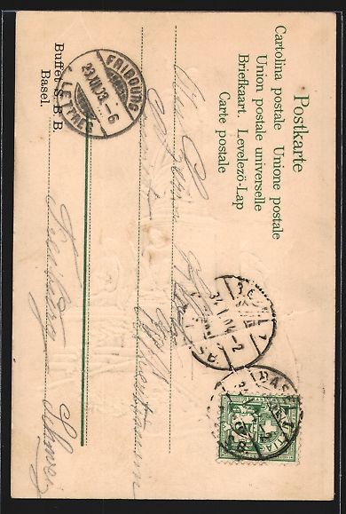Cartoline postali: Basel, St. Jakob-Denkmal und Schweizer F – Usato da Berlin venduto da bartko-reher 1