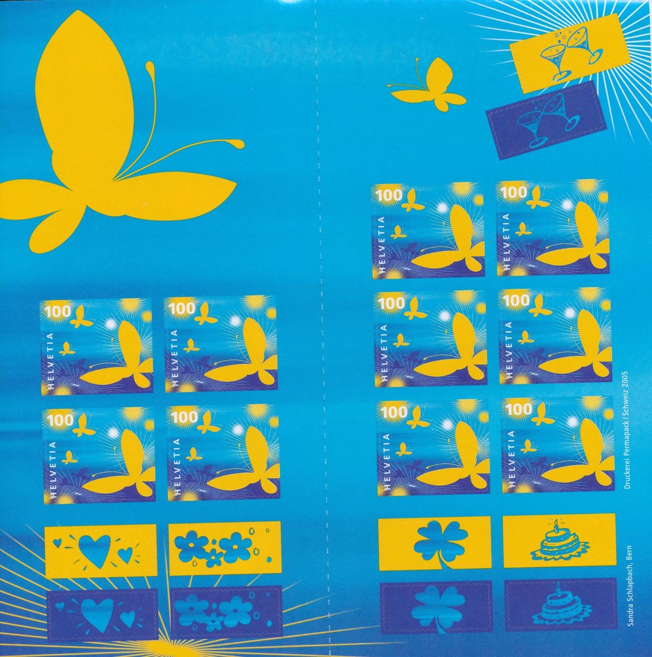 Tous les timbres: 2005 "Glückwünsche", Markenheft, ** postfrisch – Neuf (Voir description) à Winterthur par Zupogeru 1