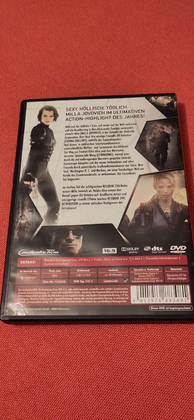Tutti i DVDs: Resident Evil: Retribution – Usato da Zürich venduto da Heldel 2