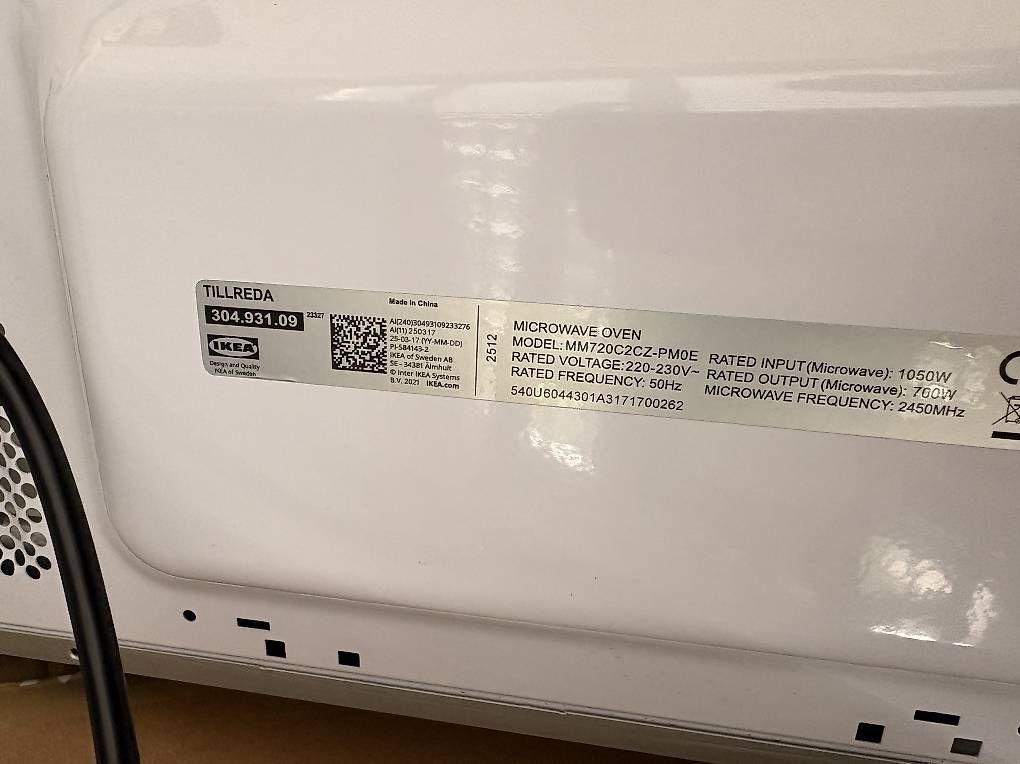 Elettrodomestici da cucina: Mikrowelle Tillreda (IKEA) – Usato da Liestal venduto da eliceni 2