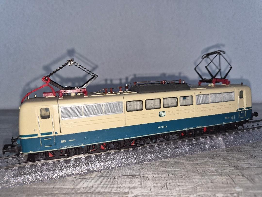 Fleischmann Modellini di ferrovie: Fleischmann E-Lok 4381 DB BR 151, top – Usato da Dielsdorf venduto da Haesi0 5