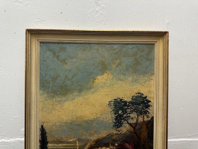 Dipinti: Gemälde Seeufer mit Bäumen – Usato da Basel venduto da artthings4you 2
