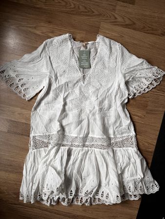 Sommerliche H&M Tunika Bluse, Weiss, Gr. S, Neu mit Etikett!
