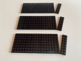 LEGO - 30 - SCHWARZE - ZWEIERPLÄTTLI - 8 X 2 - NOPPEN