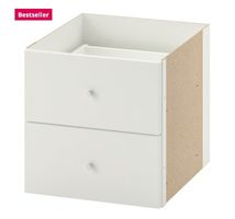 4 Stück Ikea KALLAX Einsatz mit 2 Schubladen (Weiss)