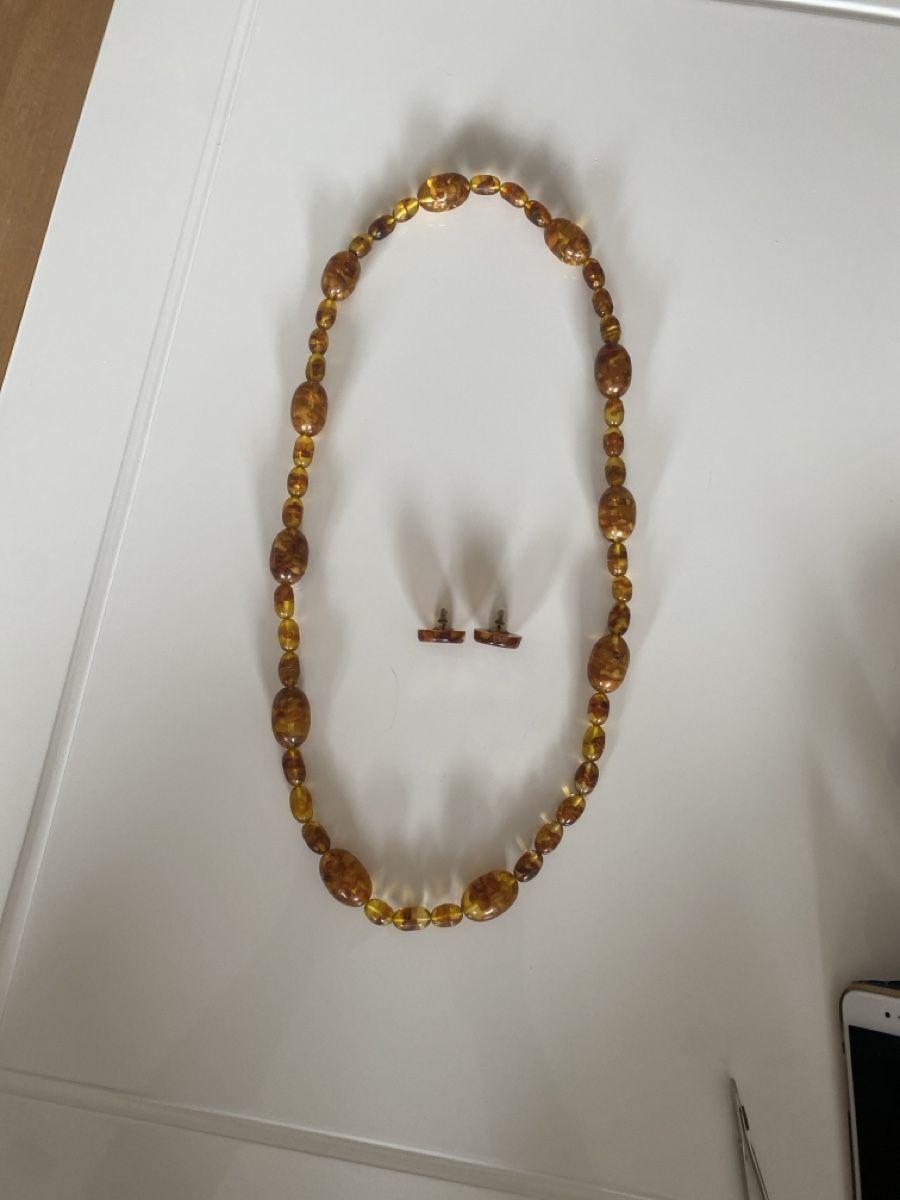 Altri gioielli: Bernstein Kette mit passenden Ohrringen 85cm – Usato da Läufelfingen venduto da Alles_Garantie 7
